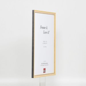 Efektní rám z masivního dřeva profil 25 žlutý 14,8x21 cm muzejní sklo
