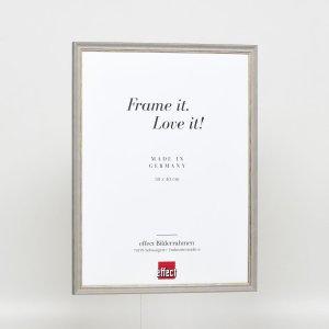 Efektní rám z masivního dřeva profil 25 šedý 14,8x21 cm muzejní sklo