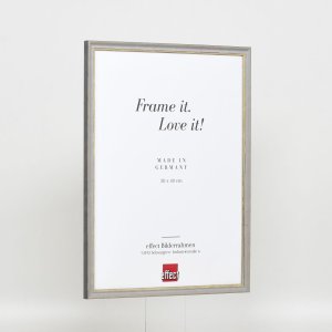 Efektní rám z masivního dřeva profil 25 šedý 14,8x21 cm muzejní sklo