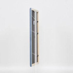 Efektní dřevěný rám profil 32 šedomodrý 14,8x21 cm muzejní sklo