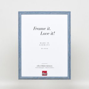 Efektní dřevěný rám profil 32 šedomodrý 14,8x21 cm muzejní sklo