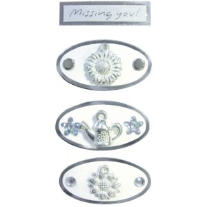 HERMA Creative 3D Sticker Silberembleme 1 Blatt 75x100 mm...