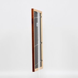 Efektní dřevěný rám profil 89 tmavě hnědý 14,8x21 cm muzejní sklo
