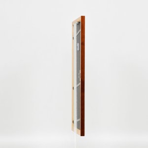 Efektní dřevěný rám profil 89 tmavě hnědý 14,8x21 cm muzejní sklo