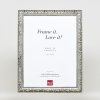 Efektní dřevěný rám profil 94 stříbrný 14,8x21 cm antireflexní sklo