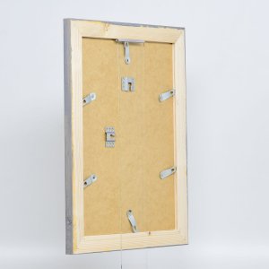 Efektní rám na obrazy z masivního dřeva 2240 šedý 14,8x21 cm antireflexní sklo