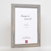 Efektní rám na obrazy z masivního dřeva 2240 šedý 14,8x21 cm antireflexní sklo