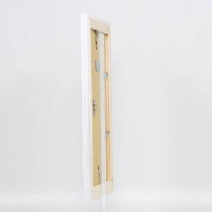 Efektní rám na obrazy z masivního dřeva 2240 bílý 14,8x21 cm muzejní sklo