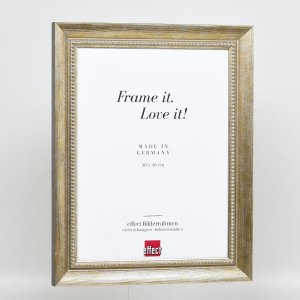 Efektní rám z masivního dřeva profil 28 zlatý 14,8x21 cm čiré sklo