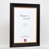 Efektní dřevěný rámový profil 95 černý 14,8x21 cm antireflexní sklo