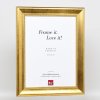 Efektní dřevěný rám profil 95 zlatý 15x20 cm antireflexní sklo