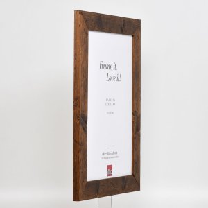 Efektní dřevěný rám 2400 hnědý 18x32 cm antireflexní sklo
