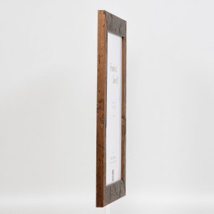 Efektní dřevěný rám 2400 hnědý 18x32 cm antireflexní sklo