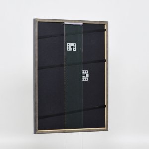 Efektní rám z masivního dřeva profil 25 šedý 20x20 cm čiré sklo
