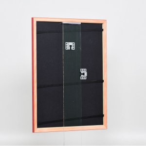 Efektní dřevěný rám profil 89 červená 20x20 cm normální sklo