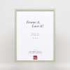 Efektní dřevěný rám profil 35 zelený 20x20 cm normální sklo + distanční rámeček
