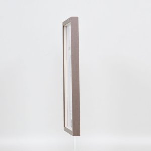 Efektní dřevěný rám profil 35 hnědý 20x20 cm normální sklo + distanční rámeček