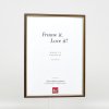 Efektní dřevěný rám profil 23 ořechově hnědý 20x20 cm muzejní sklo