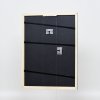 Efektní dřevěný rámový profil 32 šedomodré muzejní sklo 20x20 cm