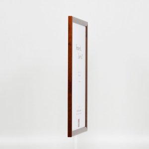Efektní dřevěný rám profil 89 tmavě hnědý 20x20 cm muzejní sklo