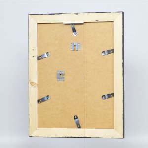 Efektní rám na obrazy z masivního dřeva 2240 černý 20x20 cm normální sklo