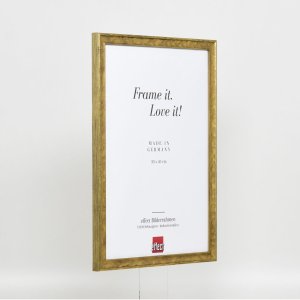 Efektní dřevěný rám profil 2070 muzejní sklo 20x20 cm zlatý