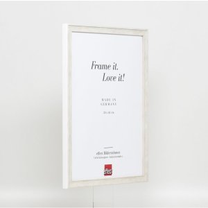 Efektní dřevěný rám profil 2070 muzejní sklo 20x20 cm bílý