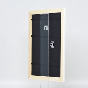 Efektní dřevěný barokní rám profil 37 bílý 20x20 cm muzejní sklo