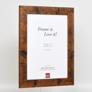 Efektní dřevěný rám 2400 hnědý 20x28 cm antireflexní sklo