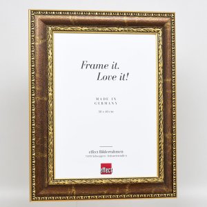 Efektní barokní obrazový rám profil 31 hnědý 20x28 cm antireflexní sklo