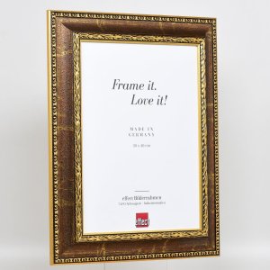 Efektní barokní obrazový rám profil 31 hnědý 20x28 cm antireflexní sklo