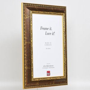 Efektní barokní obrazový rám profil 31 hnědý 20x28 cm antireflexní sklo