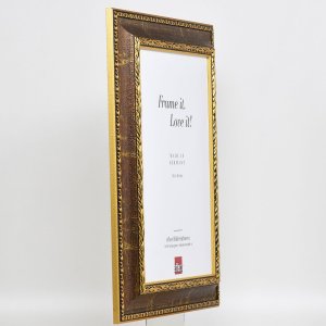 Efektní barokní obrazový rám profil 31 hnědý 20x28 cm antireflexní sklo