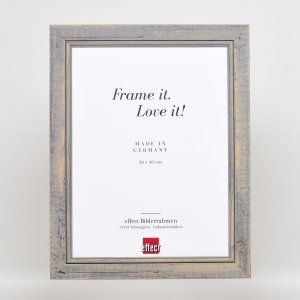 Efektní rám na obrazy z masivního dřeva 2240 šedý 21x29,7 cm muzejní sklo