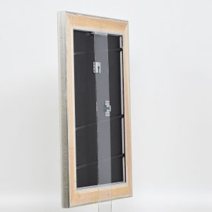 Efektní dřevěný rám profil 95 stříbrný 21x29,7 cm antireflexní sklo