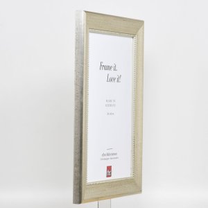 Efektní dřevěný rám profil 95 stříbrný 21x29,7 cm antireflexní sklo