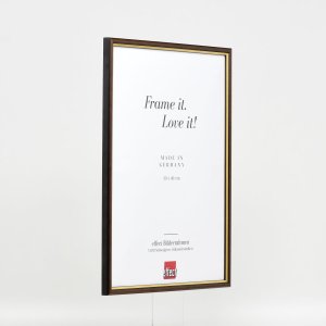 Efektní dřevěný rám profil 23 ořechově hnědý 23x70 cm antireflexní sklo