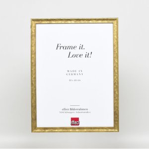 Efektní dřevěný rám profil 2070 normální sklo 23x70 cm zlatý