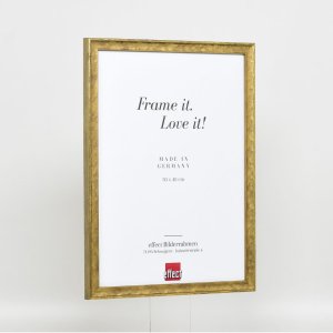 Efektní dřevěný rám profil 2070 normální sklo 23x70 cm zlatý