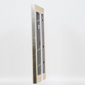 Efektní dřevěný rám profil 95 stříbrný 23x70 cm normální sklo