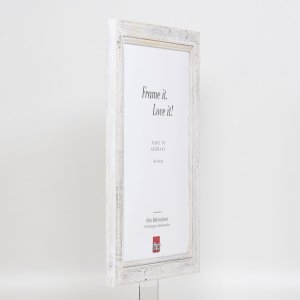 Efektní rám na obrazy z masivního dřeva 2240 bílý 23x70 cm muzejní sklo