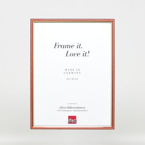 Efektní dřevěný rám profil 23 červený 25x30 cm antireflexní sklo