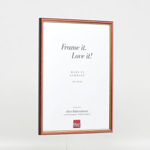 Efektní dřevěný rám profil 23 červený 25x30 cm antireflexní sklo