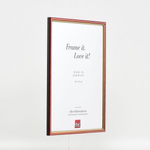 Efektní dřevěný rám profil 23 červený 25x30 cm antireflexní sklo