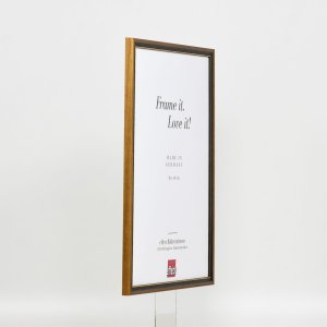Efektní rám z masivního dřeva profil 22 hnědo-zlatý 25x30 cm muzejní sklo