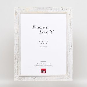Efektní rám na obrazy z masivního dřeva 2240 bílý 25x30 cm muzejní sklo