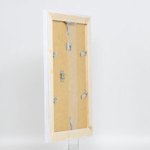 Efektní rám na obrazy z masivního dřeva 2240 bílý 25x50 cm normální sklo