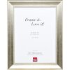 Efektní dřevěný rám profil 95 stříbrný 25x50 cm antireflexní sklo