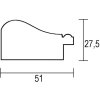 Efektní dřevěný rám profil 95 zlatý 25x50 cm antireflexní sklo
