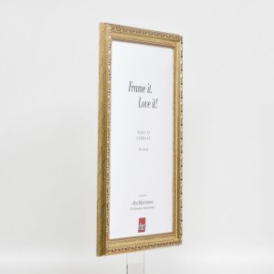 Efekt dřevěný barokní rám profil 37 antické stříbro 25x50 cm muzejní sklo